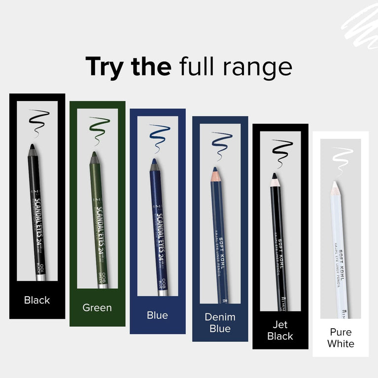 Rimmel Smudge-Proof Long Wear Female Eye Liner Pencil with Intense Color & Easy Application