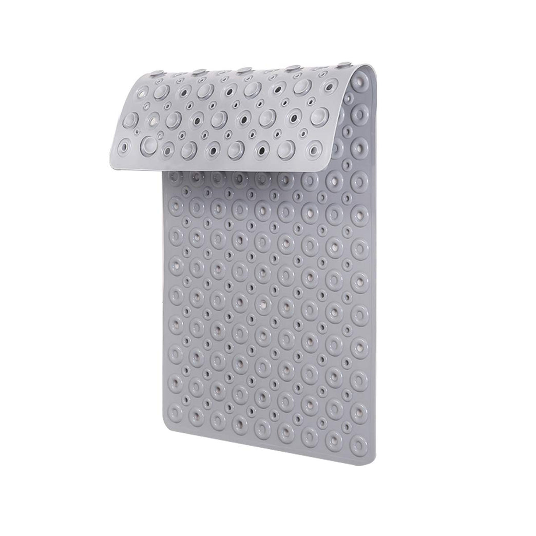 Non Slip Bath Mat with Large Suction Cups and Thickened Rubber Backing, Grey, 70 * 40cm