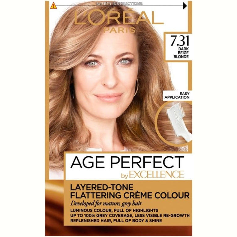 L'Oreal Excellence Age Perfect Dark Beige Blonde Hair Colour with Pro-Collagen and Pro-Ceramide