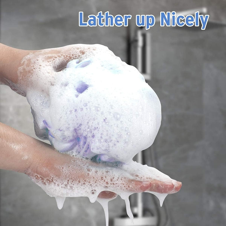 Luxurious DadyMart Bath Shower Loofah Sponge Set for Men and Women - Set of 4