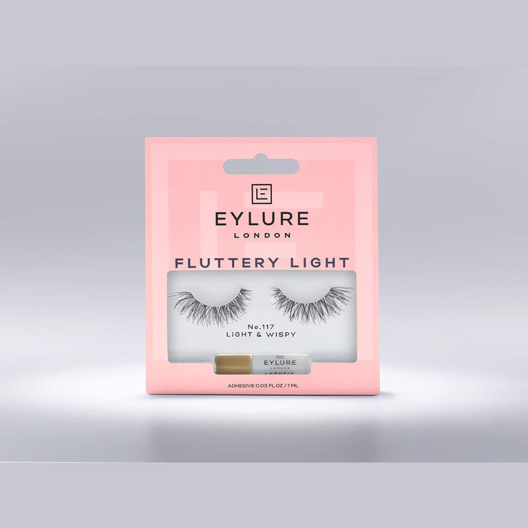 Eylure's Messy Finish Long-Angled No. 117 False Eyelashes with Latex-Free Glue