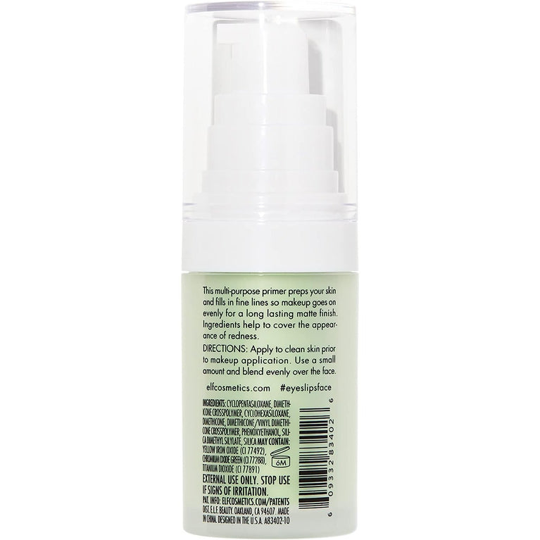 e.l.f. All-Day Makeup Grip Primer for Neutralizing Redness and Uneven Skin Tones, Vegan & Cruelty-Free