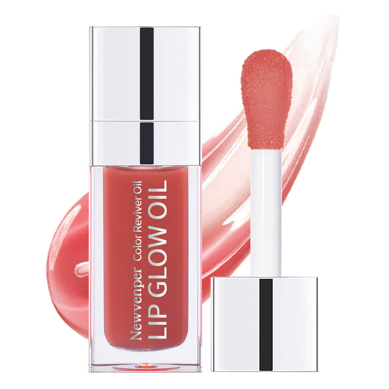 Luxurious Lip Plumper Gloss Oil for Nourishing and Hydrating Dry Lips with Easy-to-Use Big Brush - 02#