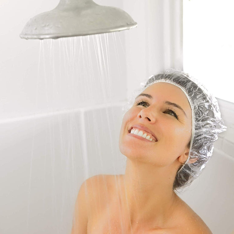Disposable Shower Caps for Women, Kids, and Girls - Pack of 100