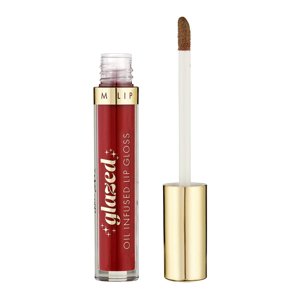 Barry M High Shine Glazed Lip Gloss in Intriguing Red, Infused with Hydrating Plum and Almond Oil