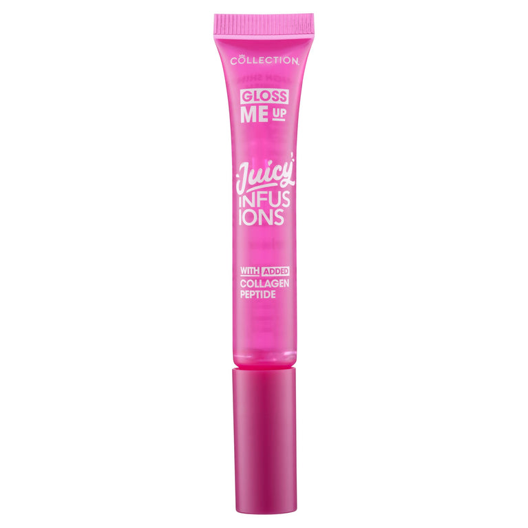 Collection Cosmetics 9ml High Shine Lip Gloss with Collagen Infusion and Plumping Effect, Strawberry Scented, Non-Sticky Pink Shade