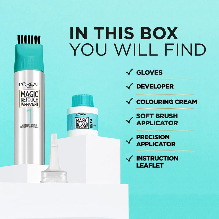 L'Oreal Paris Magic Retouch Permanent Root Concealer, Dark Blonde 7 - Cover Greys in 10 min, Lasts 4 Weeks, Easy Application