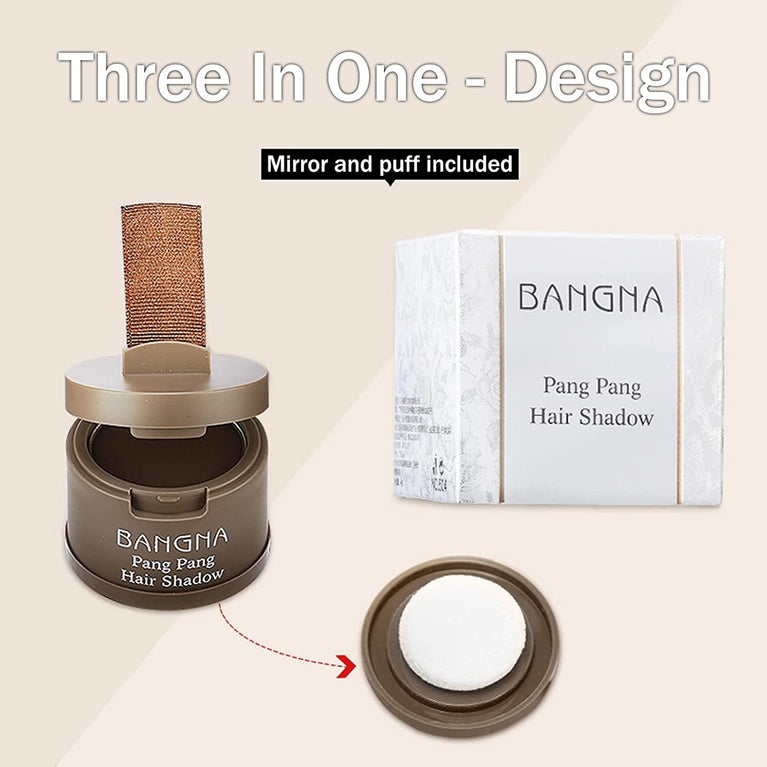 Hairline Powder Hair Shadow Powder, Dark Gray Hair Root Dye Shadow Cover, Instantly Windproof Sweatproof Hair Touch-Up for Thin Hair Grey Hairline Quick Cover Unisex (Light Brown)