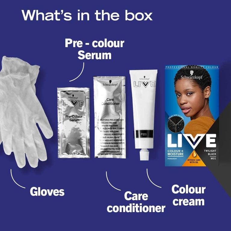 TWILIGHT BLACK MO1 Hair Dye with Keratin Plex for Strengthening and Moisturizing