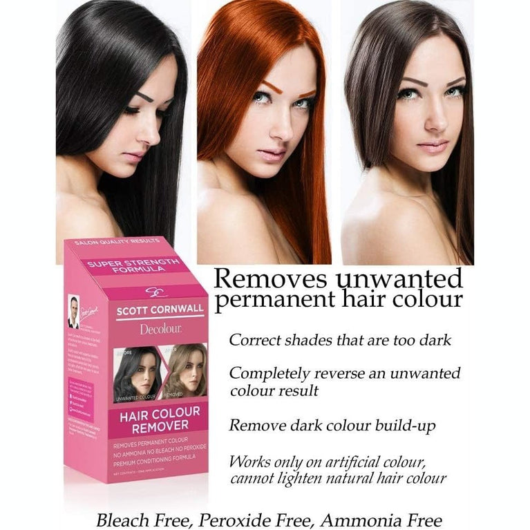 Scott Cornwall Decolour Hair Colour Remover For Dyed Hair Removes Unwanted Permanent Hair Colour
