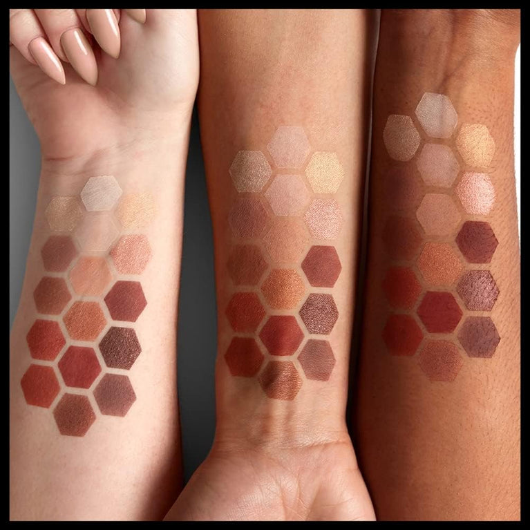 NYX Professional Makeup Warm Neutrals Collection, Vegan Ultimate Shadow Palette with 16 Pressed Pigments, Versatile Metallics, Shimmers and Nudes, Compact, 0.8g
