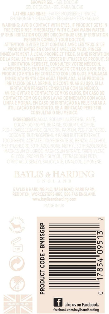 Baylis & Harding Black Pepper & Ginseng Shower Gel for Men, 500 ml (Pack of 3) - Vegan Friendly