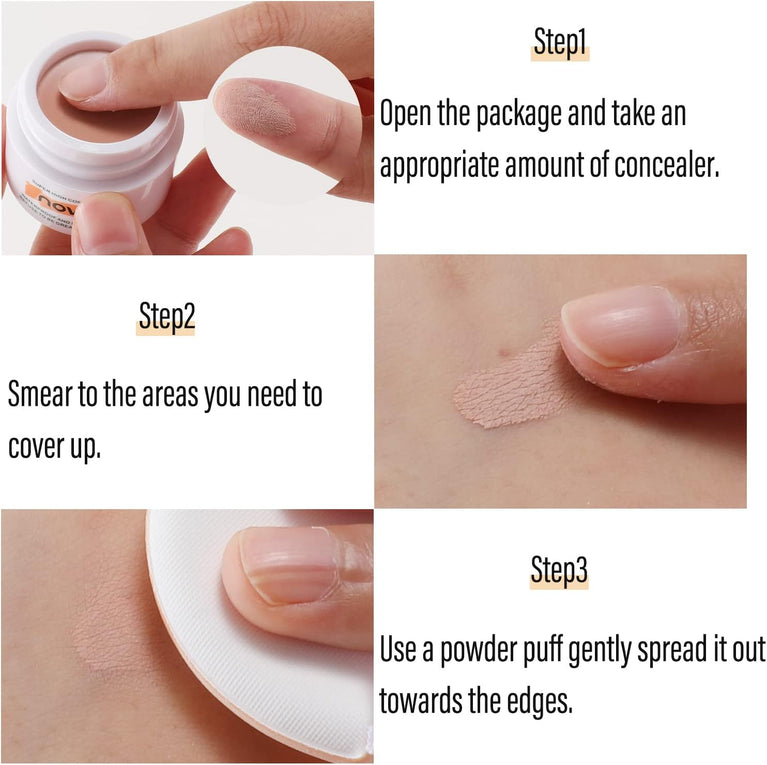 Boobeen Dual-Shade High Coverage Concealer - Perfect for Imperfection Coverage in Natural and Beige Tones