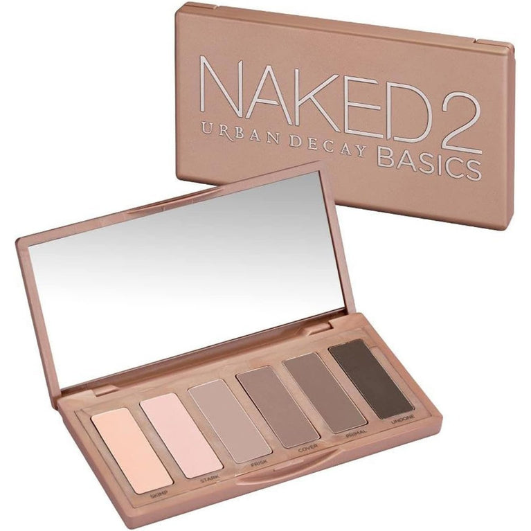 Urban Decay Naked Basics 2 Compact Eyeshadow Palette, 6 Matte Nude Shades for Versatile Looks, Travel-Friendly Size, 7.8g