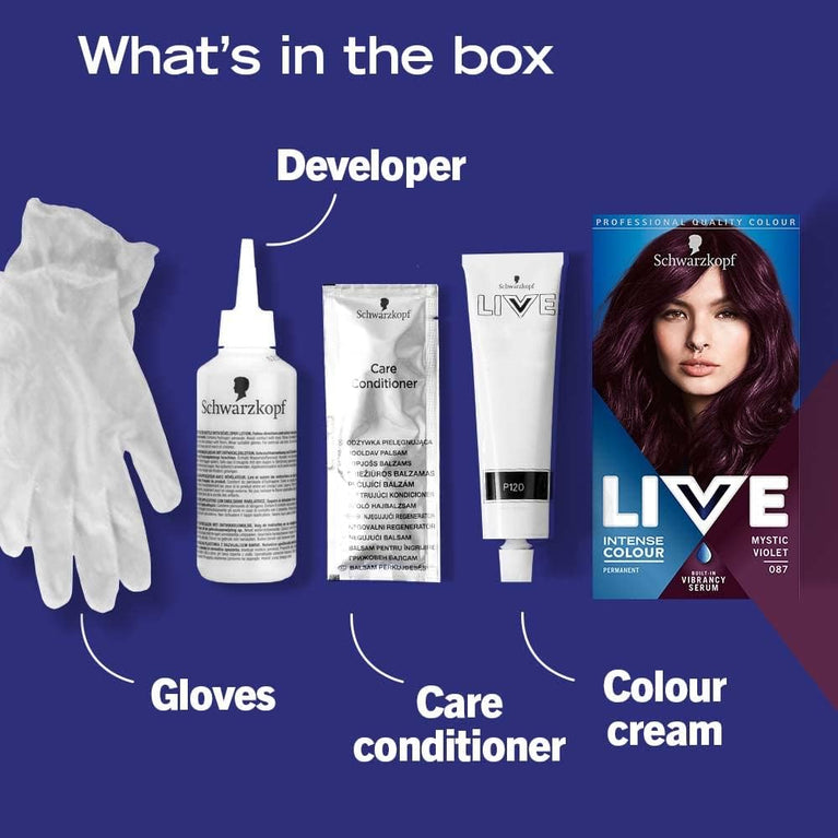 Schwarzkopf LIVE Mystic Violet Hair Dye with Vibrancy Serum