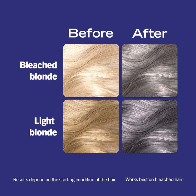 Schwarzkopf LIVE Urban Metallics Dusty Silver Hair Dye - Long Lasting Permanent Color with Metallic Shine Booster