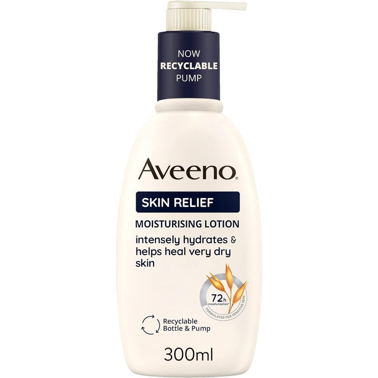 Aveeno Skin Relief Moisturising Lotion with Triple Oat Complex and Shea Butter, 72-Hour Intense Hydration for Sensitive Skin