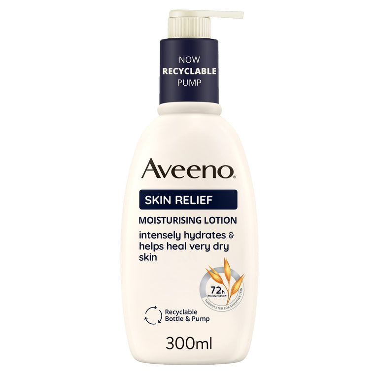 Aveeno Skin Relief Moisturising Lotion with Triple Oat Complex and Shea Butter, 72-Hour Intense Hydration for Sensitive Skin