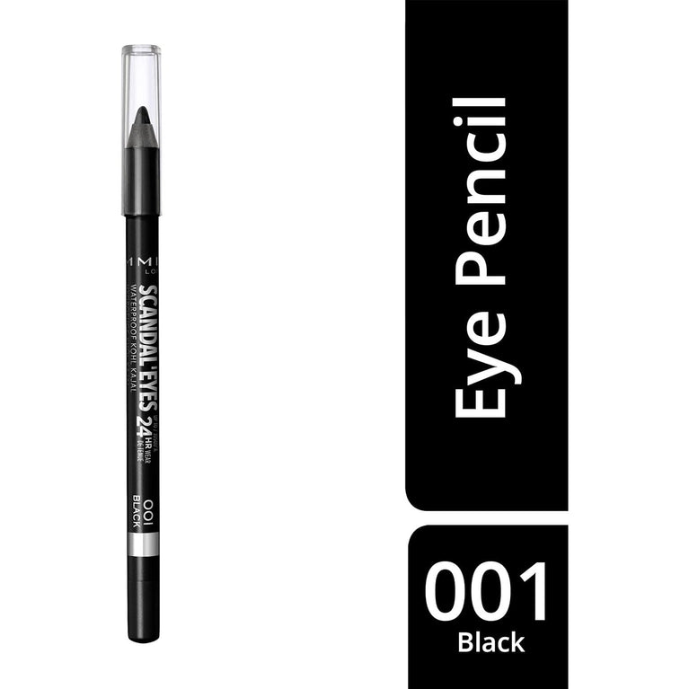 RIMMEL LONDON - Scandaleyes Waterproof Eyeliner - High-Intensity 24hr Wear, No Smudge - Ultra Creamy & Smooth Formula - Bold Black - 1.3g