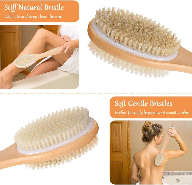URAQT Long Handled Body Brush for Shower and Bath
