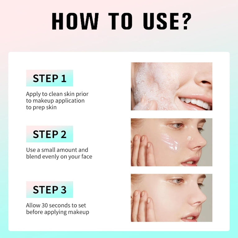 Mrettick Dual-Tone Ultra-Hydrating Primer with Hyaluronic Acid - A Gel Formulation for Long-Lasting, Smooth, and Moisturized Makeup Finish