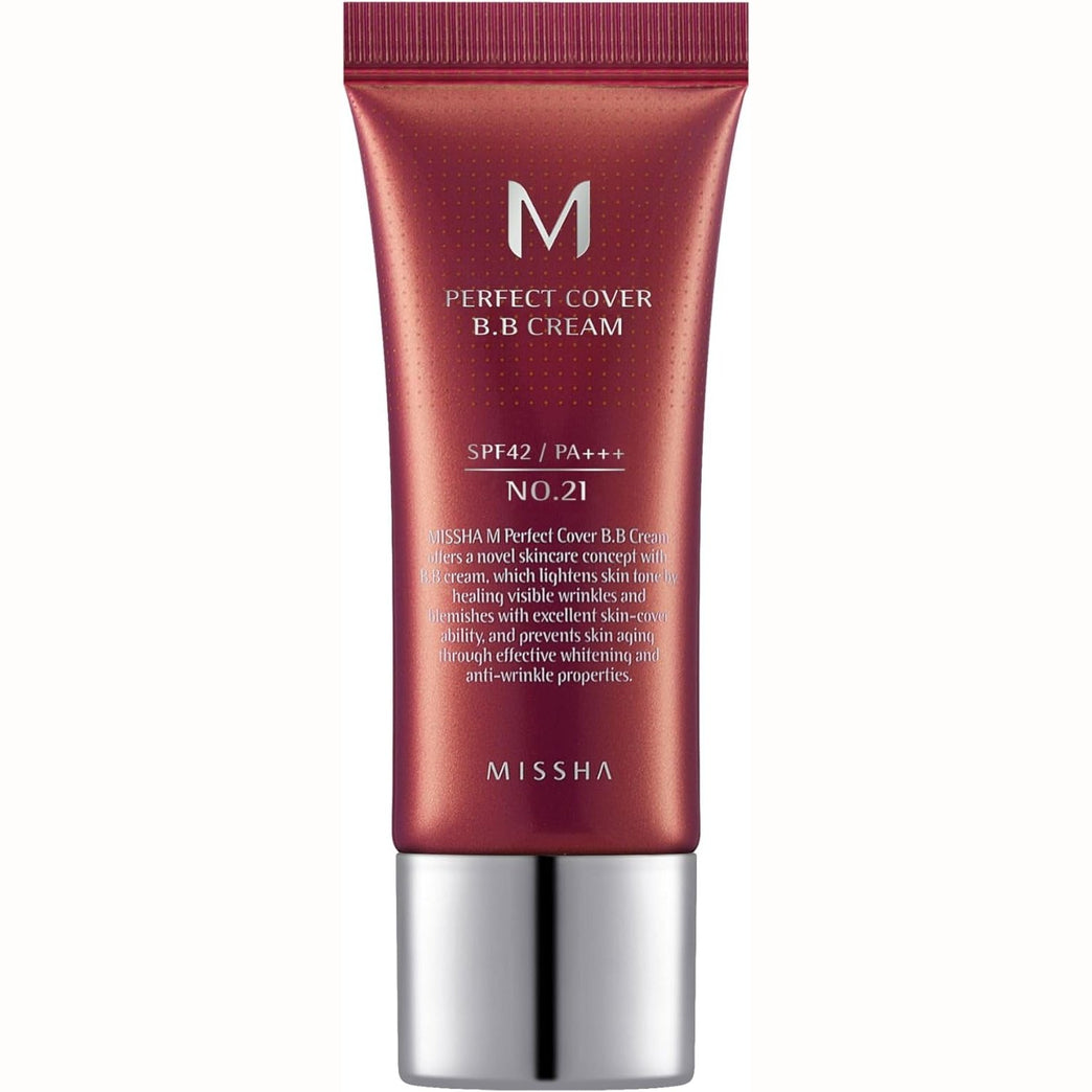 Missha M Ultimate Skin Protection Bb Cream in Light Beige with SPF42, Nourishing Ingredients & Anti-Aging Benefits, 20 ml