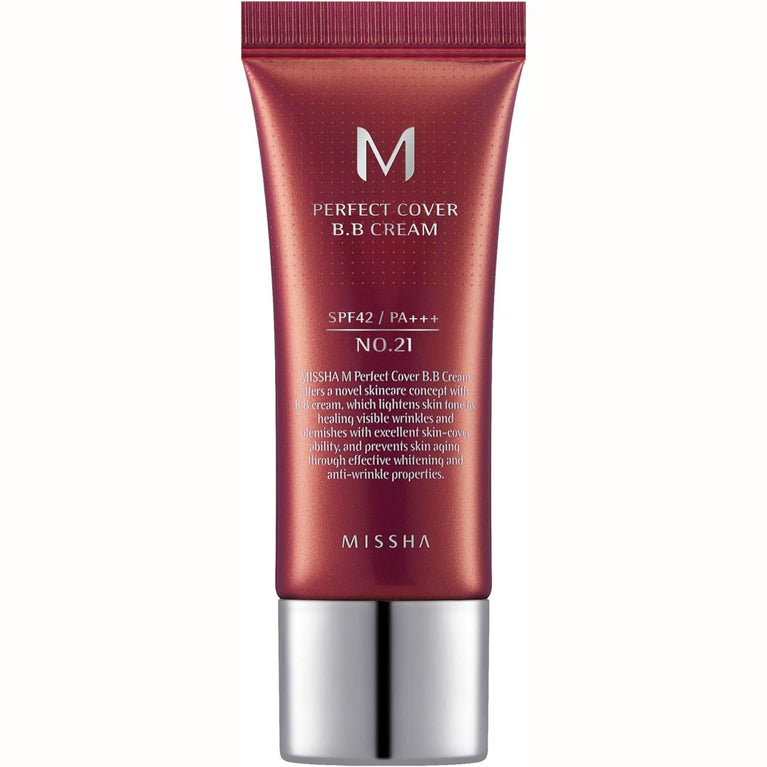 Missha M Ultimate Skin Protection Bb Cream in Light Beige with SPF42, Nourishing Ingredients & Anti-Aging Benefits, 20 ml
