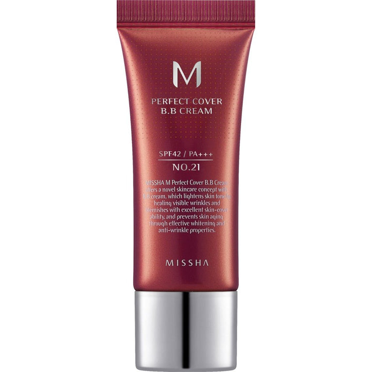 Missha M Ultimate Skin Protection Bb Cream in Light Beige with SPF42, Nourishing Ingredients & Anti-Aging Benefits, 20 ml