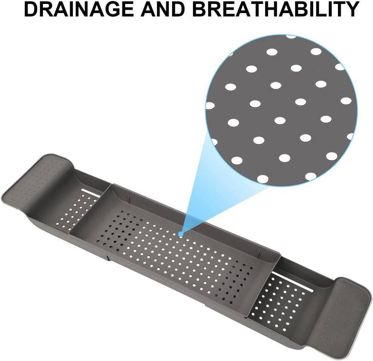 YORKING Adjustable Bath Rack Trays for Bathtub and Bathroom Organization