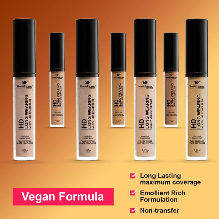 Beauty Forever HD Long Lasting Concealer with Emollient Rich Formula, 3.5ml - No Smudge, Multi-use, Creamy & Blendable in 03 LIGHT Shade