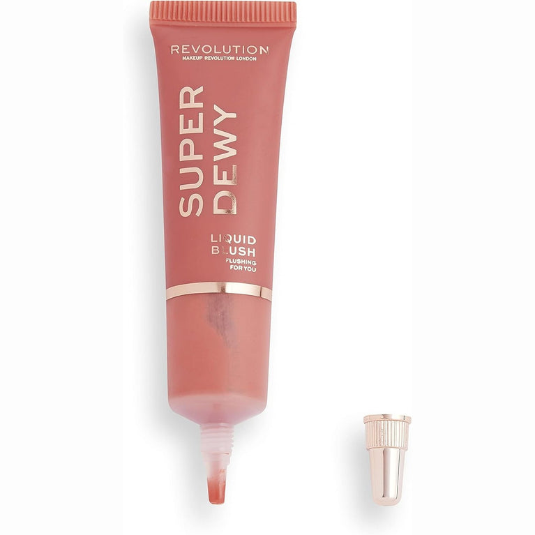 Makeup Revolution's Flushing For You Superdewy Liquid Blusher - Achieve Natural Glow with a 15ml Vegan Formula
