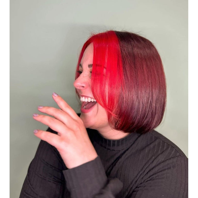 Crazy Color Vibrant Vermillion Red Semi-Permanent Duo Hair Dye. Highly Pigmented Scarlet Red Conditioning & Oil Nourishing Vegan Formula | No Bleach or Ammonia | 200ml