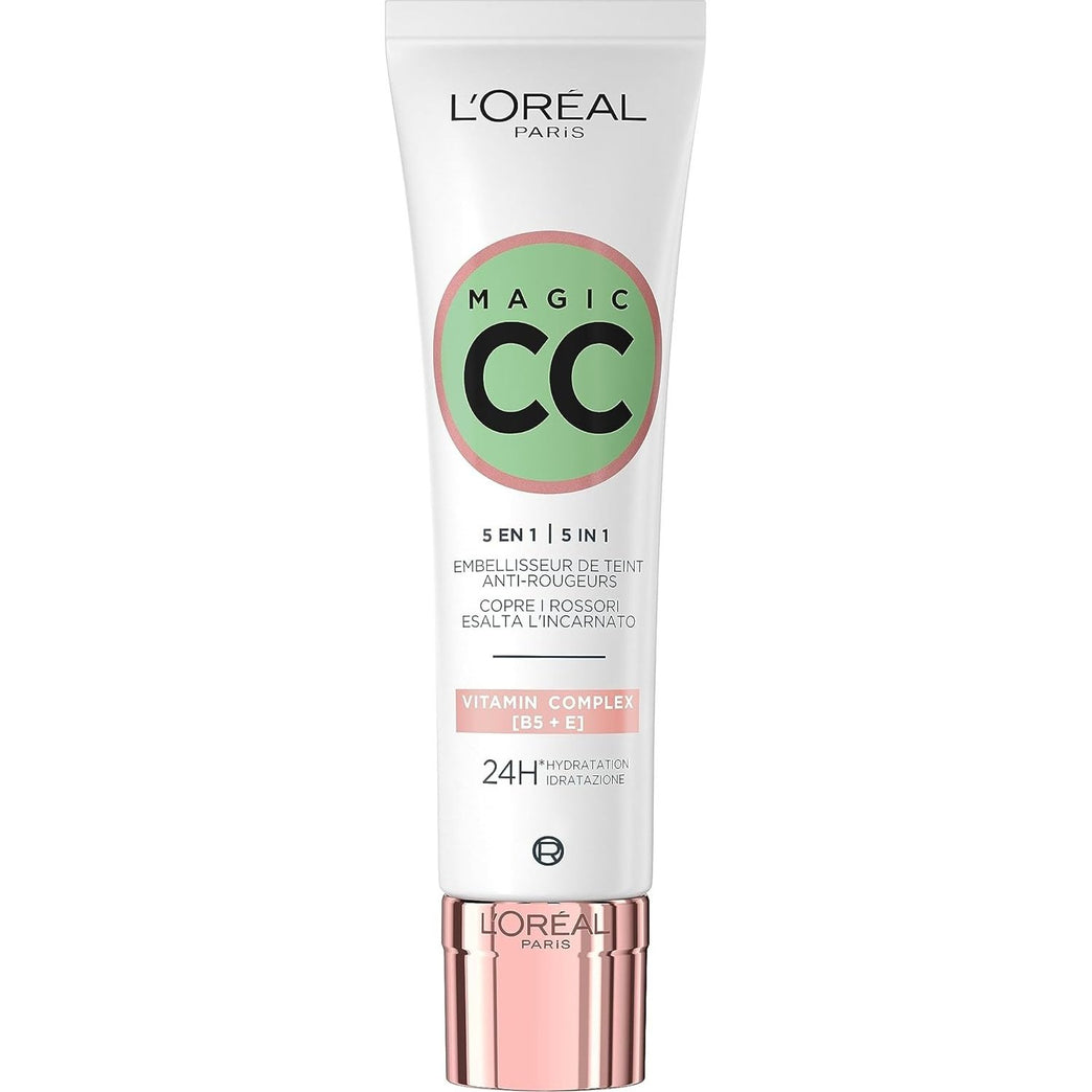 L'Oréal Paris 3-in-1 Magic CC Cream with SPF 20, Anti-Redness Formula and Colour Adapting Pigments, 30 ml
