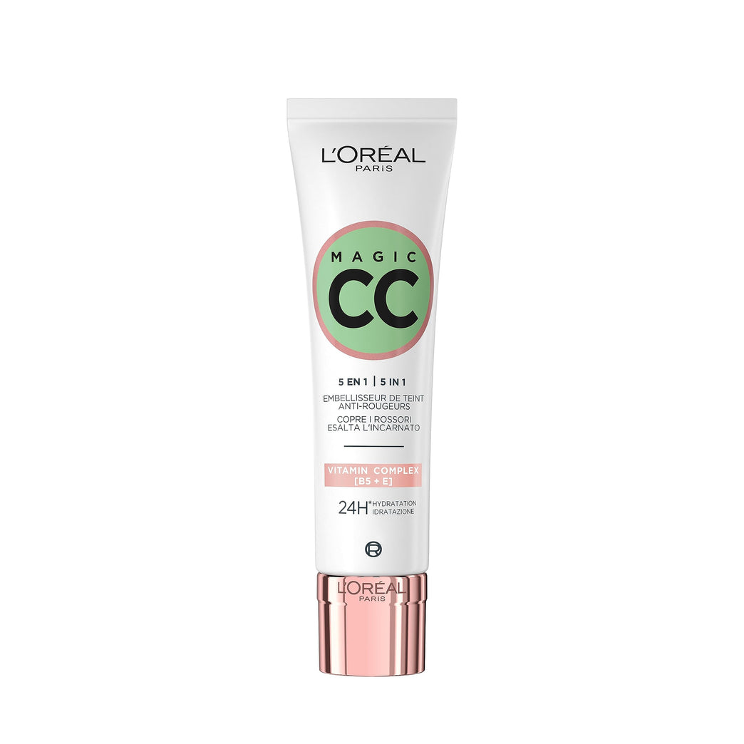 L'Oréal Paris 3-in-1 Magic CC Cream with SPF 20, Anti-Redness Formula and Colour Adapting Pigments, 30 ml