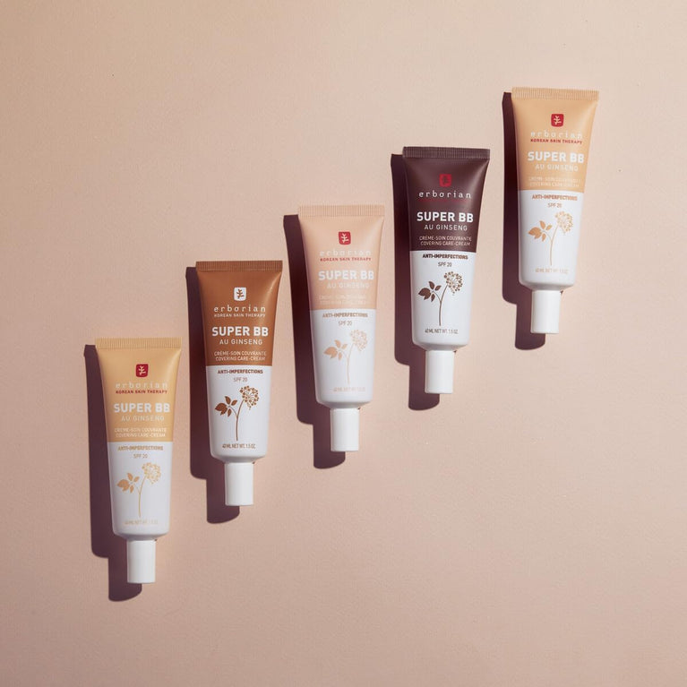 Erborian Ginseng Infused Ultimate High-Coverage Tinted BB Cream - SPF 20 Sun Protection, Imperfection Corrector, and Complexion Perfector - Korean Skincare Solution