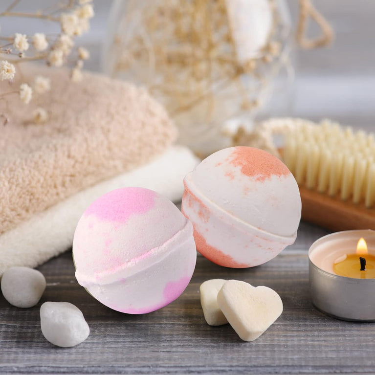 Luxurious Essential Oil Bath Bombs Gift Set - Pack of 12