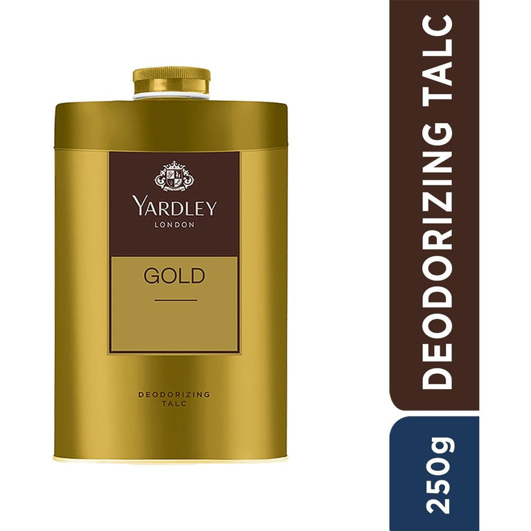 Yardley London Gold Talcum Powder - Refreshing Deodorizing Powder for Men