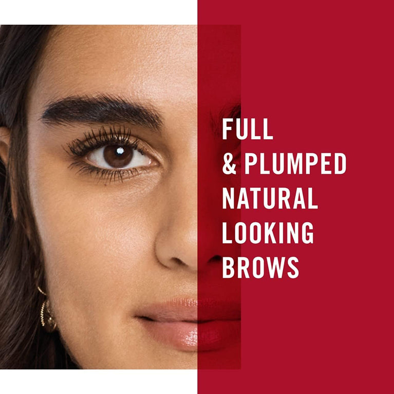 Rimmel London 24HR Wonder'Full Waterproof Brow Gel Mascara with Volumizing Fibres, Nourishing Oils, Dark Shade, 4.5 ml