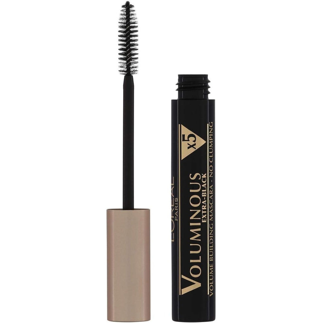 L'Oreal Paris Carbon Black Voluminous Mascara for Enhanced, Thicker Lashes, Ideal for Sensitive Eyes and Contact Lens Wearers