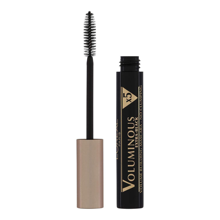 L'Oreal Paris Carbon Black Voluminous Mascara for Enhanced, Thicker Lashes, Ideal for Sensitive Eyes and Contact Lens Wearers