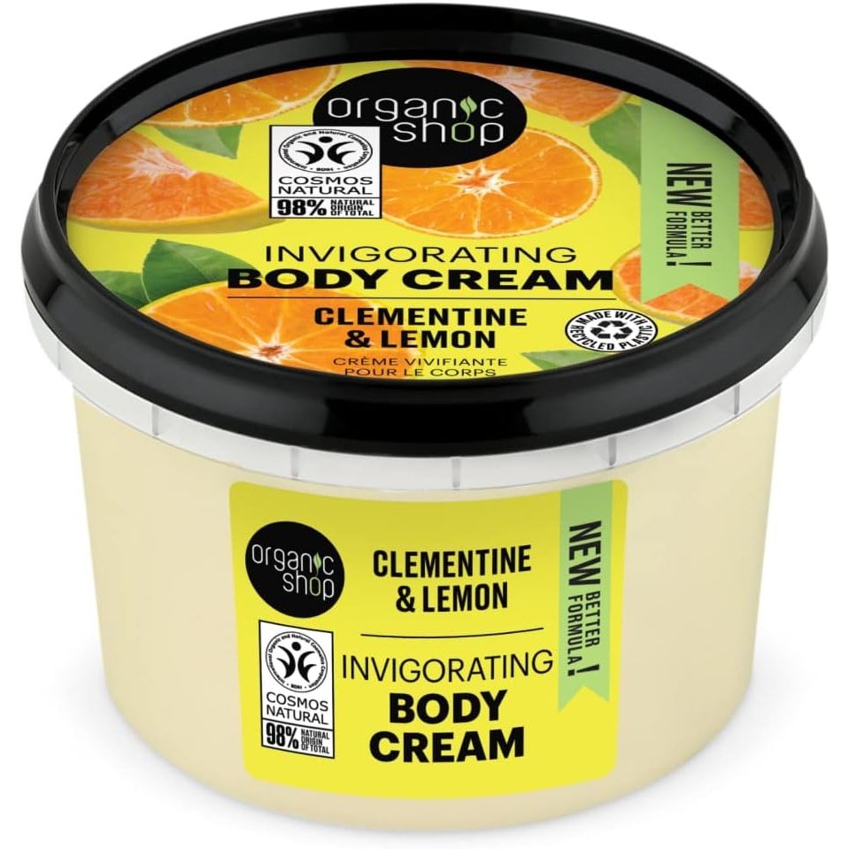 Organic Shop Invigorating Body Cream with Clementine and Lemon Extracts (250ml)