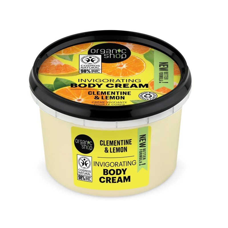 Organic Shop Invigorating Body Cream with Clementine and Lemon Extracts (250ml)
