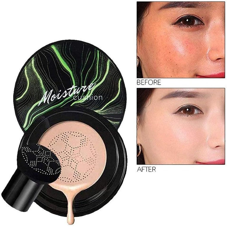 2PCS Black Mushroom Head Air Cushion CC Cream Set for Daily and Special Occasion Wear