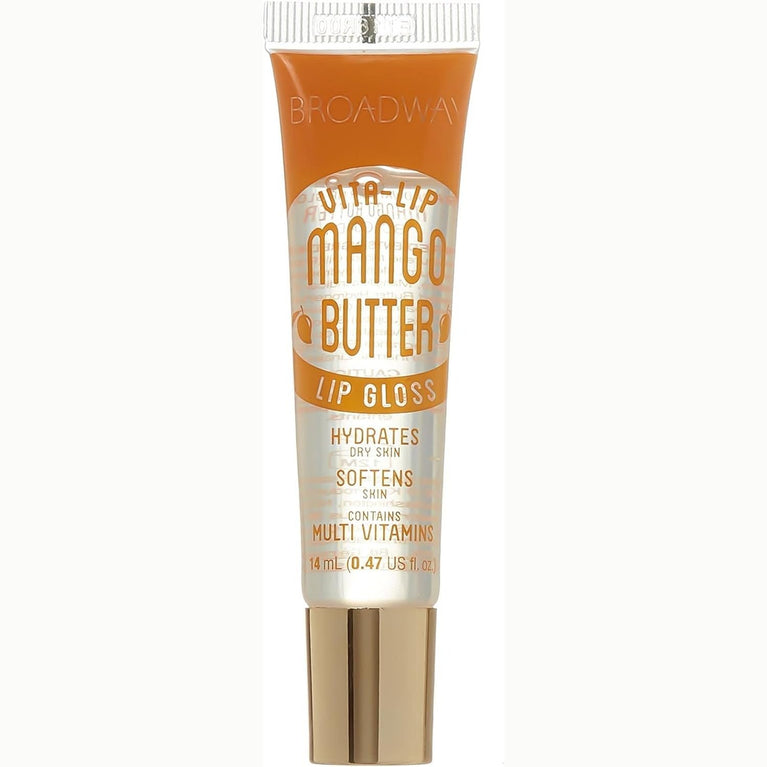 5-Piece Broadway Vita-Lip Clear Lip Gloss Set – Mint, Coconut, Rosehip, Mango Butter, Argan Oil - 0.47oz/14ml each with Abis BookSafety Seal