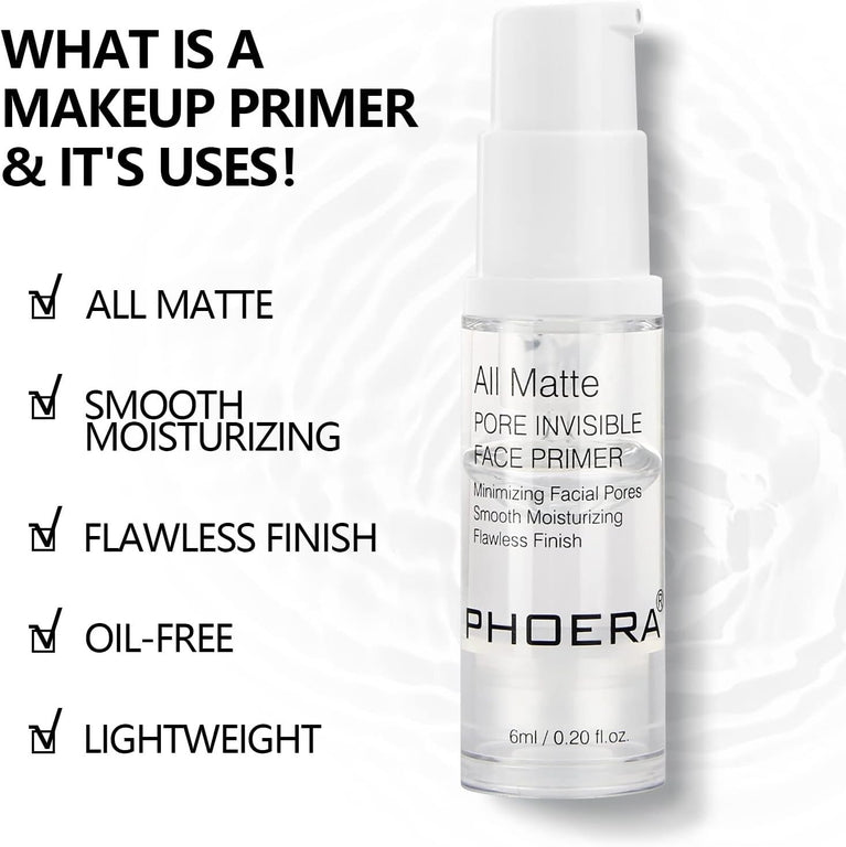DETVFO PHOERA Protective Pore Primer: UV Shielding Makeup Base with Long-Lasting Matte Finish