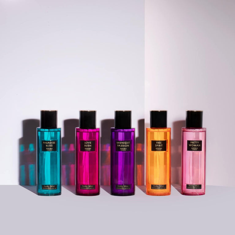 Midnight Passion Body Mist Fragrance Spray by Aoura London - 220ml