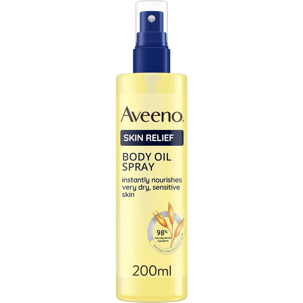 Aveeno Skin Relief Body Oil Spray with Oat and Jojoba Oil for Very Dry, Sensitive Skin - 200ml