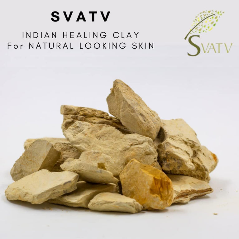 Indian Healing Clay Face Mask for Pore Cleansing & Skin Hydration with Fullers Earth Powder | Multani Mitti | Natural Skin Care Solution 227g
