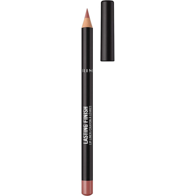 Rimmel 8-Hour Wear Lip Liner in 90s Nude Shade, 4g - Creamy & Smooth with Vibrant Colour