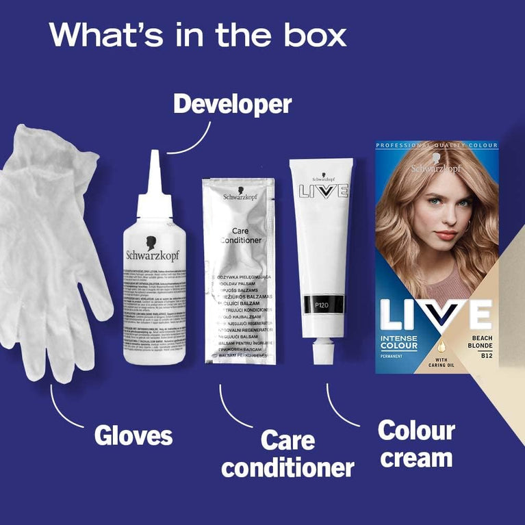 Intense Blonde Hair Color with Grey Coverage and Caring Oils